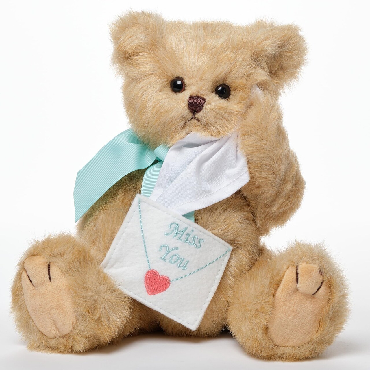 Bearington Beary Blue Without You Miss You Valentines Bear - 10" Soft and Cuddly Valentines Teddy Bear Plush with Fluffy Fur - Heart Teddy Bears Stuffed Animal - Romantic Gift for Girlfriend or Wife